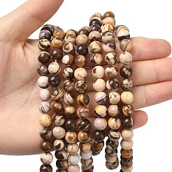 Natural Australian Agate Round Bead Strands&nbsp;G-M272-02-8mm