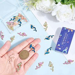 24Pcs 4 Colors Alloy Enamel Pendants&nbsp;ENAM-SC0006-97