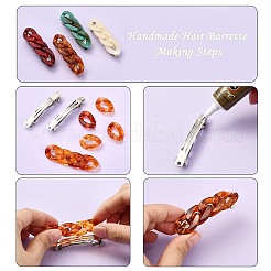 Iron Hair Barrette Findings&nbsp;X-PJH1014Y