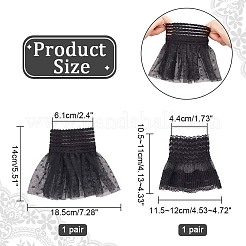 2 Pairs 2 Style Polyester Oversleeves&nbsp;AJEW-NB0004-03B