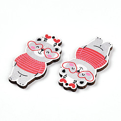 Printed Wood Pendants&nbsp;WOOD-T032-04T