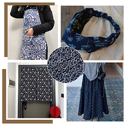 Chinese-style Printed Cotton Fabric&nbsp;DIY-BC0018-21B