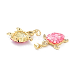 Real 18K Gold Plated Brass Micro Pave Clear Cubic Zirconia Pendants&nbsp;X-KK-D004-05G-E