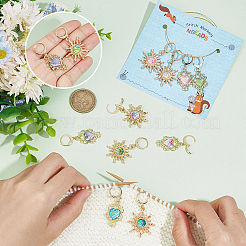 Alloy with Plastic Pendant Stitch Markers&nbsp;HJEW-AB00253