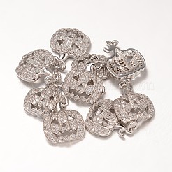 Halloween Brass Cubic Zirconia Pendants&nbsp;ZIRC-K026-06-M-NR