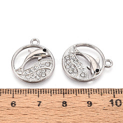 Alloy Rhinestone Pendants&nbsp;FIND-N008-09P