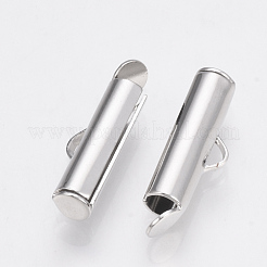 Brass Slide On End Clasp Tubes&nbsp;KK-Q747-11E-P