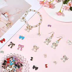 60Pcs 15 Styles Zinc Alloy Enamel Pendant&nbsp;ENAM-SC0007-36