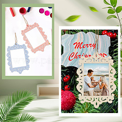 12Pcs Wood Embossed Photo Frames&nbsp;DIY-SP0004-15