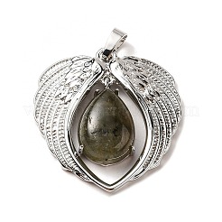 Natural & Synthetic Mixed Gemstone Teardrop Pendants&nbsp;KK-K331-02P
