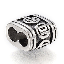 304 Stainless Steel Slide Charms/Slider Beads&nbsp;STAS-F169-80AS