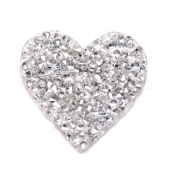 Heart Glitter Hotfix Rhinestone&nbsp;DIY-WH0268-17B