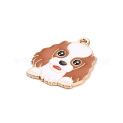 Animal Puppy Alloy Enamel Pendants&nbsp;FIND-V001-03G-04