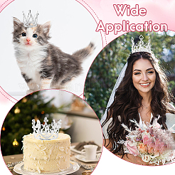 4Pcs 4 Styles Crown Zinc Alloy Cake Decoration&nbsp;AJEW-CP0008-84S