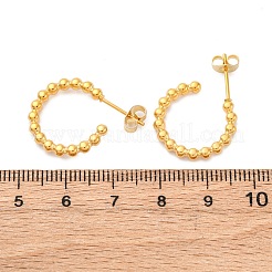 PVD Vacuum Plating 304 Stainless Steel Half Hoop Earrings&nbsp;EJEW-H100-11C-G