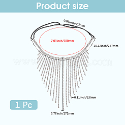 Alloy Rhinestone & Polyester Head Chain&nbsp;AJEW-WH20072-21P