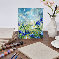 6Pcs Rectangle Wood Painting Linen Panels&nbsp;AJEW-WA0001-08