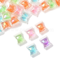 32Pcs UV Plating Rainbow Iridescent Acrylic Beads&nbsp;OACR-FS0002-14