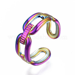 Open Oval Cuff Rings&nbsp;RJEW-N038-027