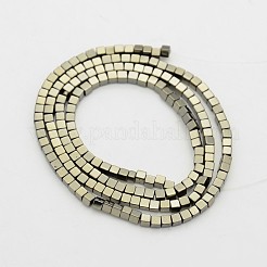 Cube Non-magnetic Synthetic Hematite Beads Strands&nbsp;G-D617-01B