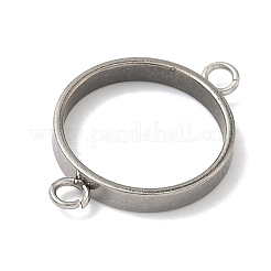 304 Stainless Steel Open Back Bezel Connector Charms&nbsp;STAS-B126-05C-P