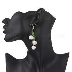 Flower Glass Dangle Earrings&nbsp;EJEW-TA00746