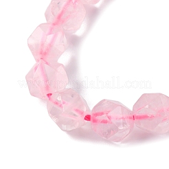 Faceted Natural Rose Quartz Gemstone Bead Strands&nbsp;G-J331-02-8mm