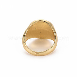 Rack Plating Light Gold Alloy Enamel Wide Band Rings&nbsp;RJEW-Q163-003-RS