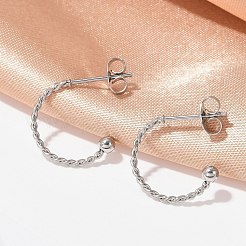 201 Stainless Steel Stud Earring&nbsp;EJEW-C131-06P