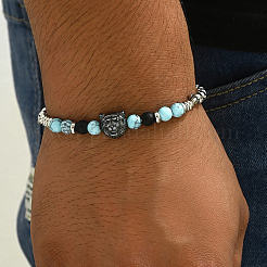 Synthetic Turquoise Beaded Bracelets&nbsp;VS2208