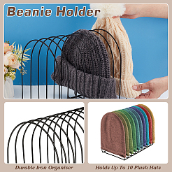 Iron Desktop Hat Storage Rack&nbsp;ODIS-WH0099-191B