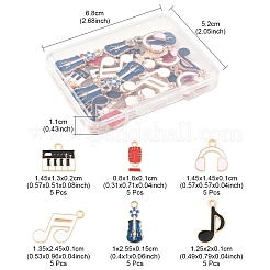 30Pcs 6 Styles Alloy Enamel Charms&nbsp;FIND-FS0003-99