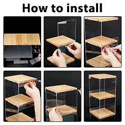 2-Tier Clear Acrylic Storage Display Cases&nbsp;ODIS-WH0043-214