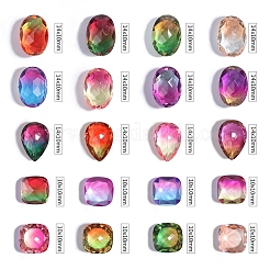 Pointed Back Glass Rhinestone Cabochons&nbsp;RGLA-OC0001-03B