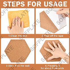 3Pcs Cork Message Board&nbsp;AJEW-SP0003-44