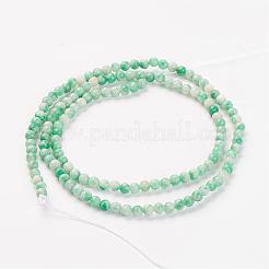 Natural Green Spot Jasper Bead Strand&nbsp;G-G680-40