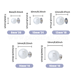 100Pcs 5 Styles Plastic Imitation Pearl Rivets&nbsp;DIY-FH0007-05
