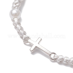 Cross Alloy Link Bracelets&nbsp;BJEW-JB11528-02