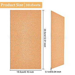 30 Sheets Cork Insulation Sheets&nbsp;AJEW-OC0014-13