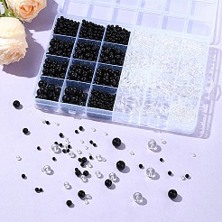 2130Pcs 10 Styles Transparent Glass Beads&nbsp;GLAA-YW0003-88