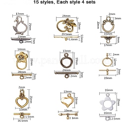 Alloy/Brass Toggle Clasps&nbsp;TIBE-PH0005-06