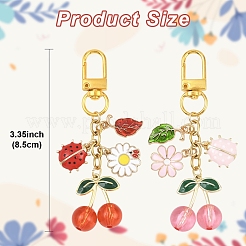 Alloy Enamel Pendant Decorations&nbsp;HJEW-YW00280-01