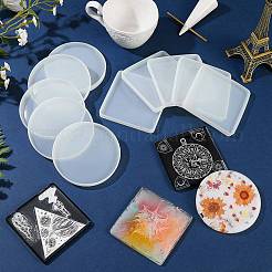 10Pcs 2 Style Coaster Silicone Molds&nbsp;DIY-SZ0002-73