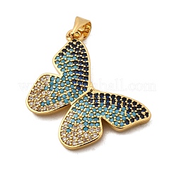 Brass Micro Pave Cubic Zirconia Pendants&nbsp;KK-I360-023G-1