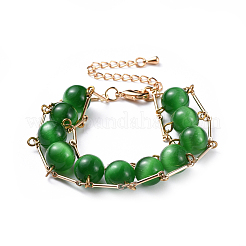 Brass Bar Link Chain Bracelets&nbsp;BJEW-JB04505