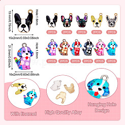 22Pcs 11 Styles Alloy Enamel Pandants&nbsp;FIND-TA0004-95