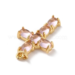 Rack Plating Brass Micro Pave Cubic Zirconia Pendants&nbsp;X-KK-A160-02G