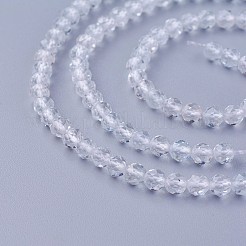 Natural White Topaz Beads Strands&nbsp;G-F619-28-3mm