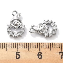 Micro Pave Clear Cubic Zirconia Pendants&nbsp;KK-M102-03P