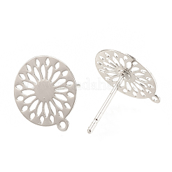 Brass Stud Earring Findings&nbsp;KK-S345-261